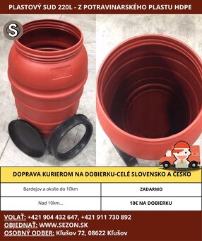 Plastové sudy,plastový sud na kvas,na vodu CELÉ SLOVENSKO❗ - 13