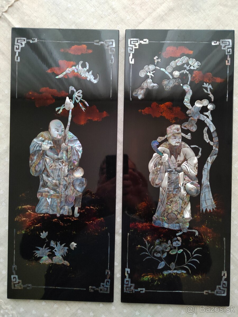 2 vietnamské perleťové obrazy - 14