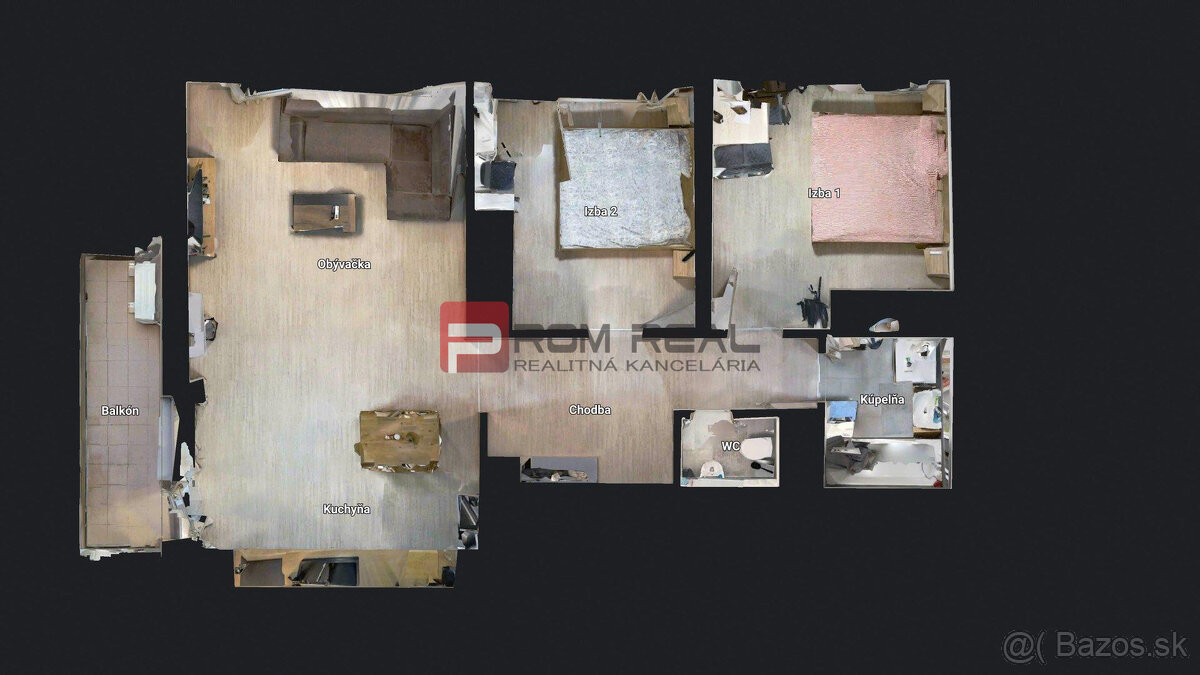 PRENÁJOM 3-izbový byt Ovocné sady BA Ružinov parking v cene - 14