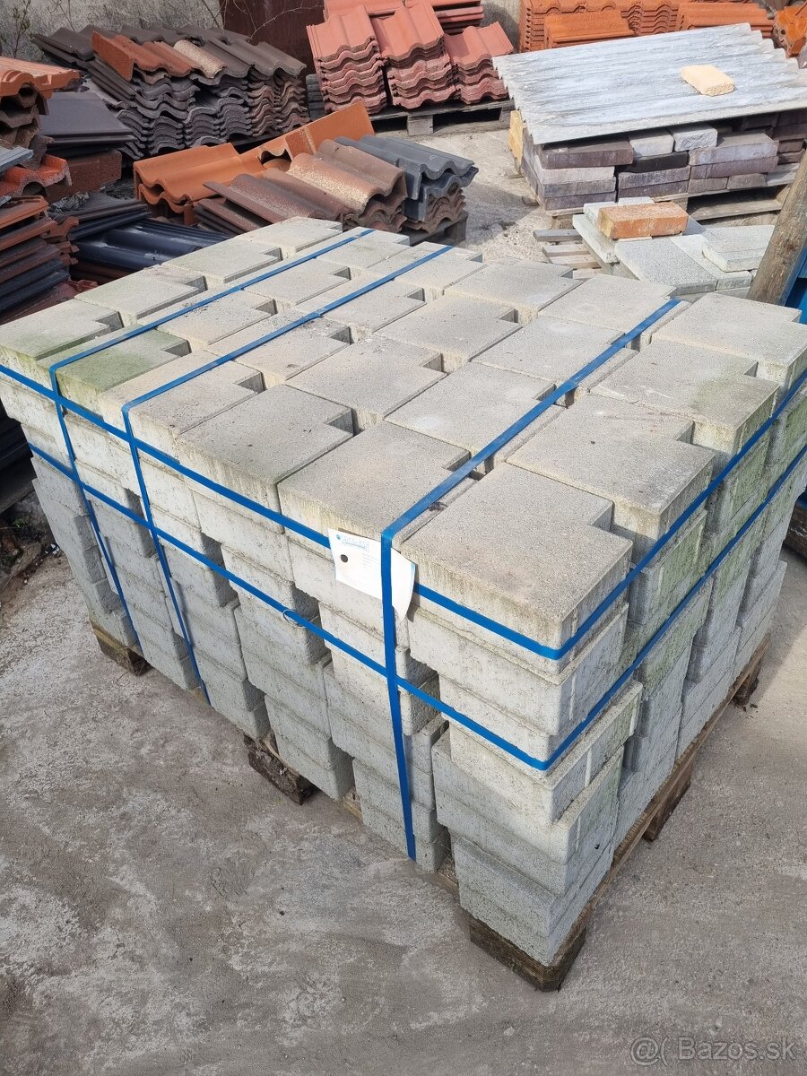 Zámková dlažba,obrubíky. - 14
