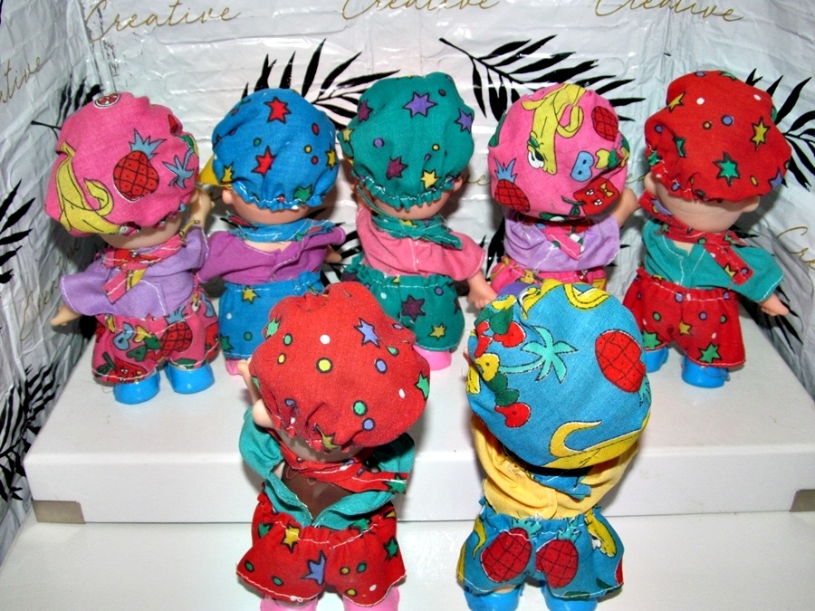 Retro sběratelské malé panenky šklebíci parta 7 rošťáků - 14