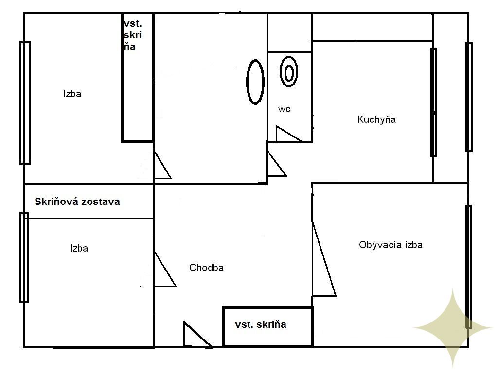 3-izbový byt / 72 m² / Prievidza – Sídlisko Zapotôčky - 14