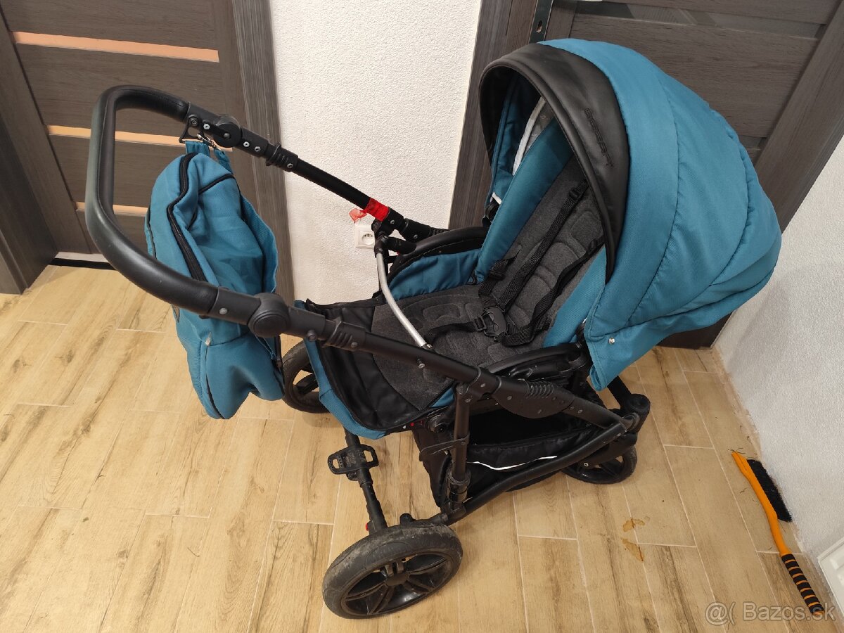 Seeba Art tmavozeleny kočík 2kombinacia - 14