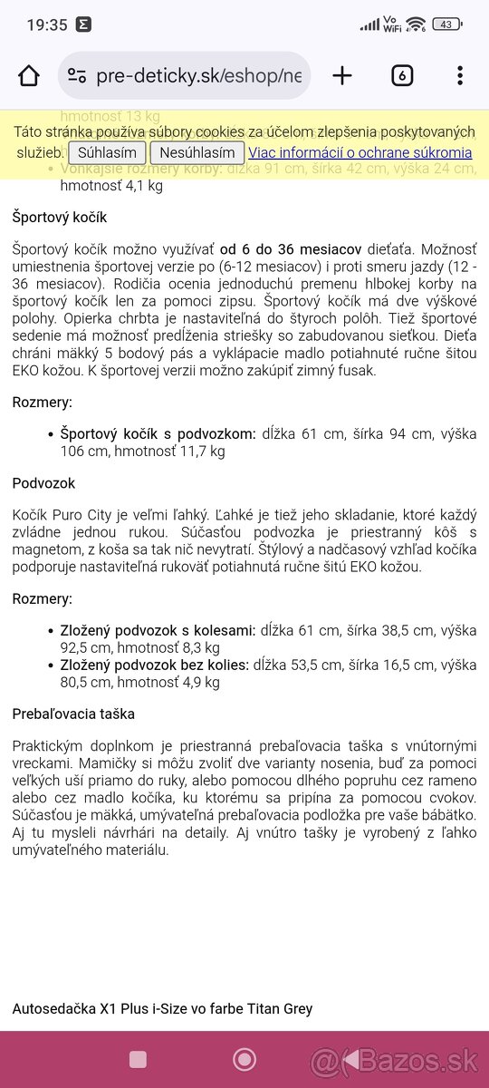 Kočík 3v1 Neonatto puro - 14
