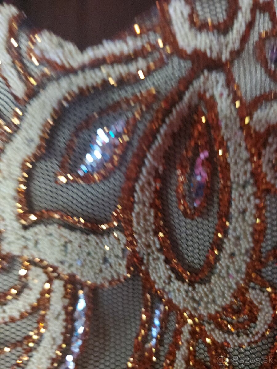 Spoločenské šaty zlaté - 14