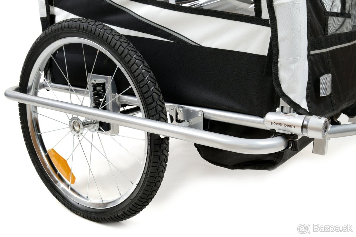 Nový cyklovozík 2v1,príves za bicykel, trojkolka - 14