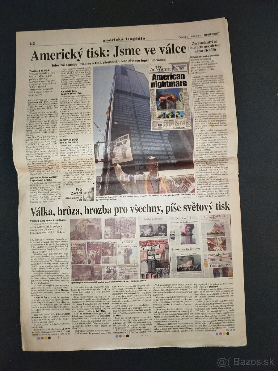 Utok na Ameriku,stare noviny - 14