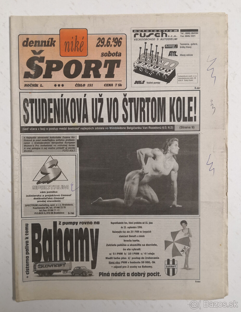Staré noviny Denník Šport 2 - 14