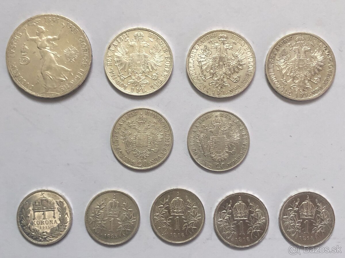 Slovenske CSSR CSFR Rakuske strieborne mince UNC a Circ - 14