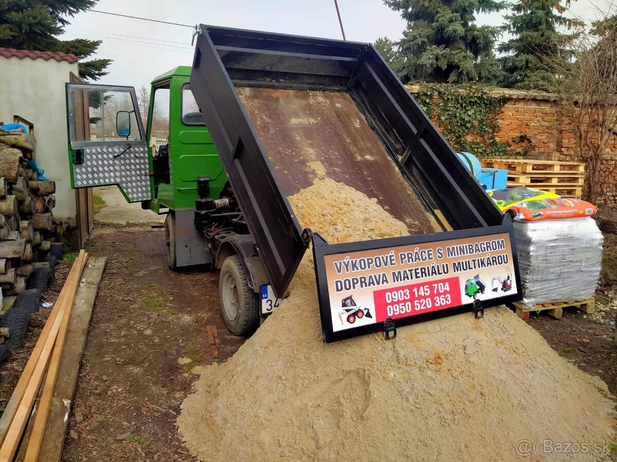 Výkopové a zemné práce minibagrom, Doprava, úprava terénu - 14