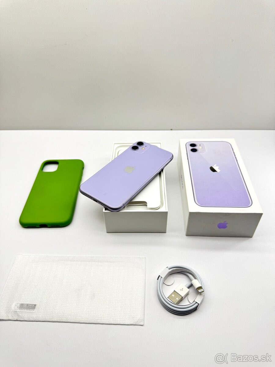 iPhone 11 PURPLE TOP STAV NOVÁ BATÉRIA 100% - 14