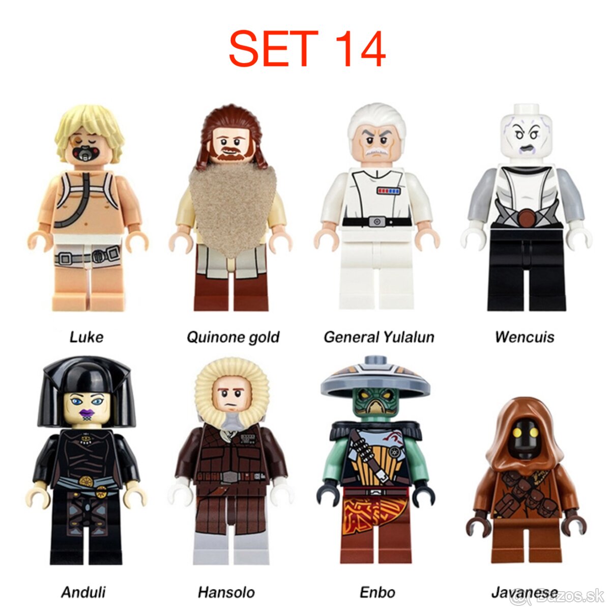 Rôzne figúrky Star Wars 4 (8ks) - typ lego - nové - 14