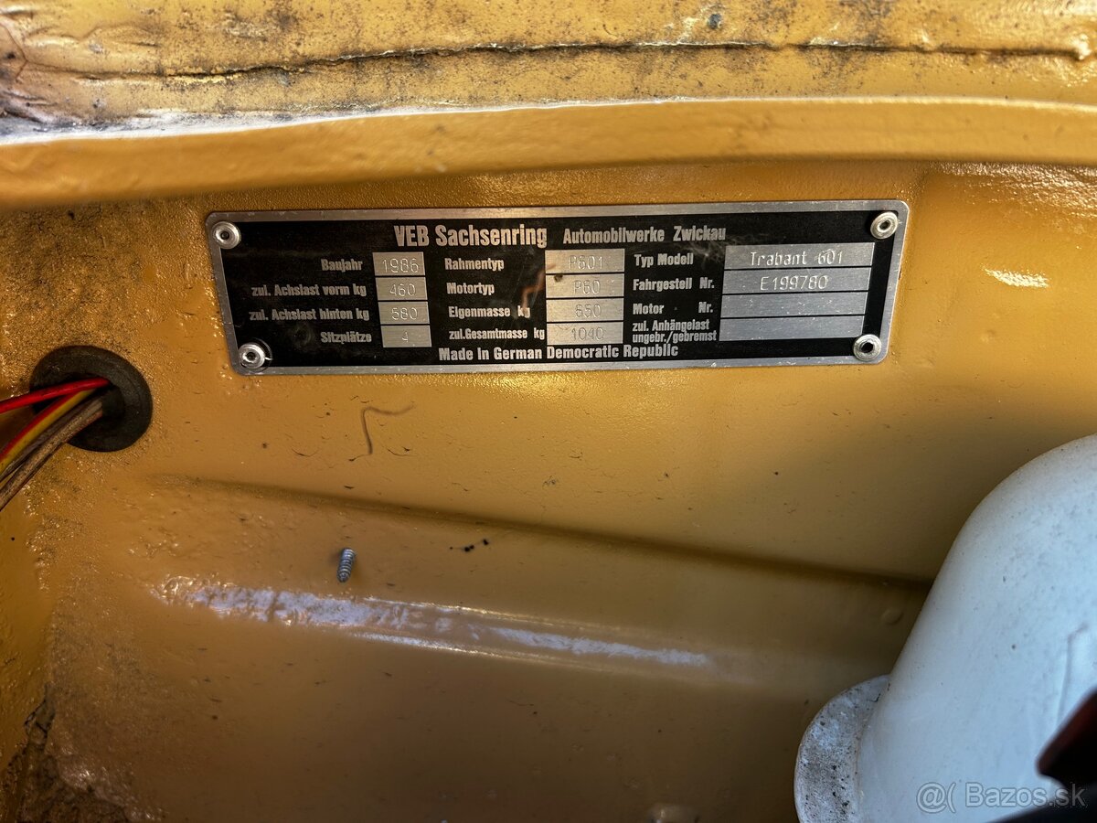 Trabant 601, r.v. 1986 - 14