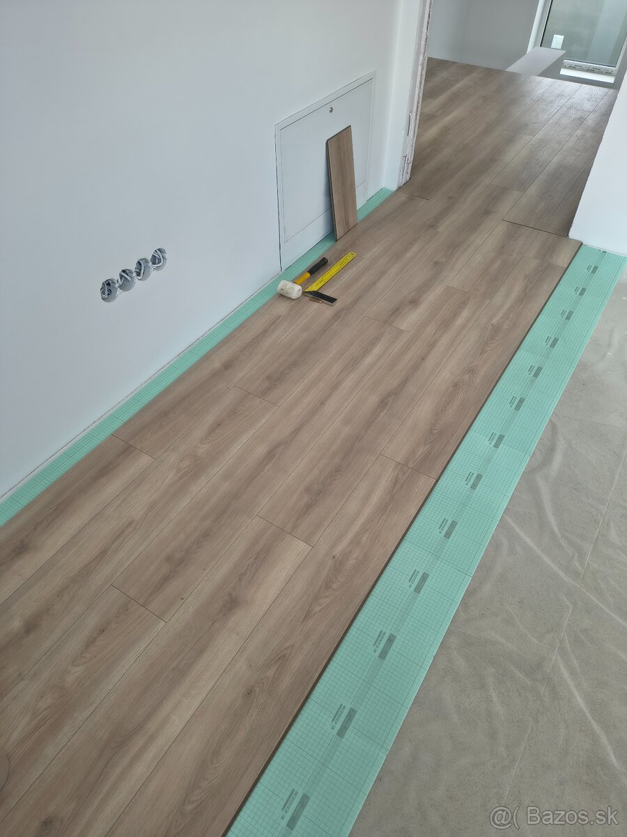 Pokládka plávajúcej podlahy-Parkety - 14