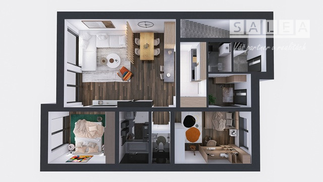 VÝHODNÁ PONUKA 3i-Byt 96m2+balkón+1x parkovanie Vrbové - 14