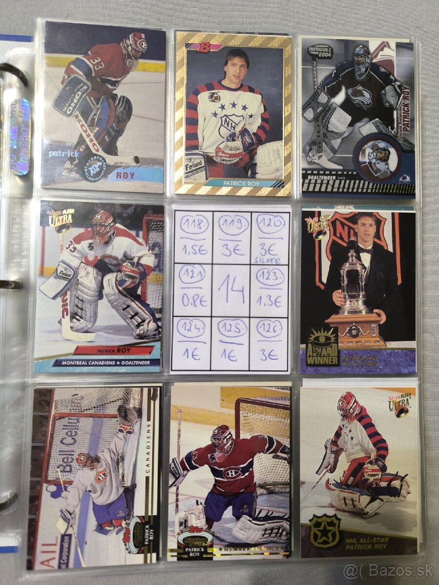 Hokejové kartičky - Patrick Roy 1 - 14