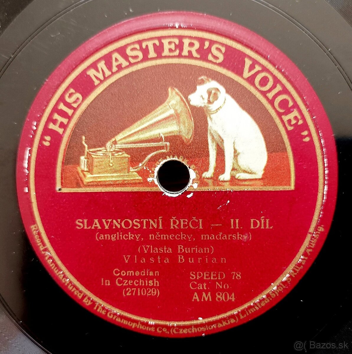 Vlasta Burian, tři starožitné gramodesky His Master’s Voice - 14