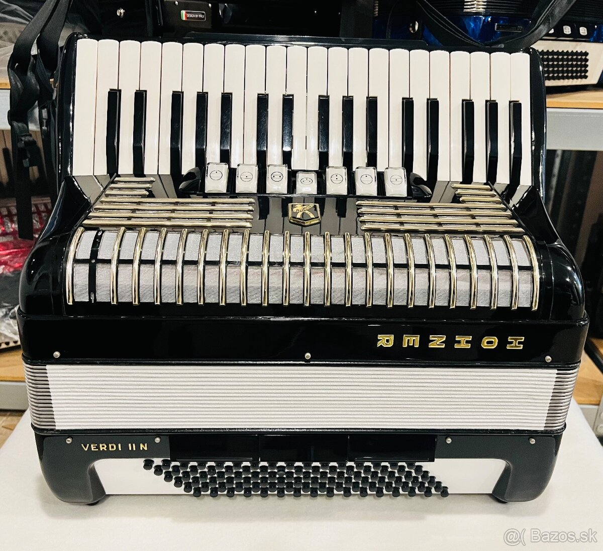 Predám akordeón Hohner Verdi II N- 96 Basový - 14