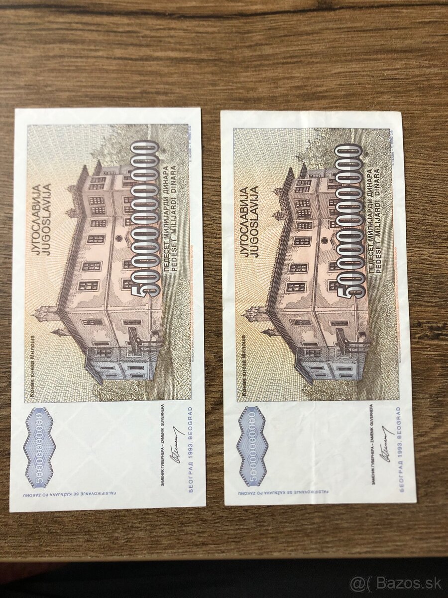 Bankovky JUHOSLAVIA 4 - 14