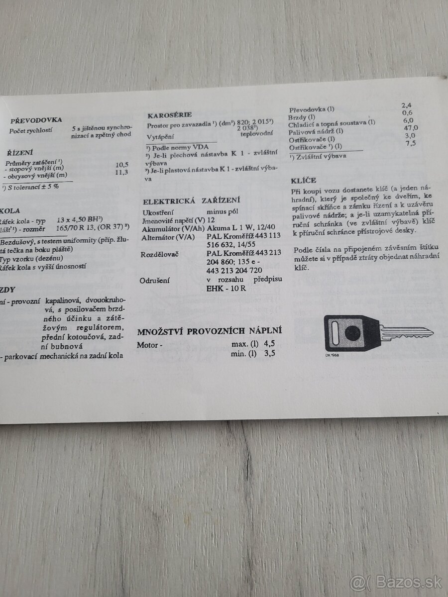 Škoda-pick-up návod k obsluze a údržbe, - 14