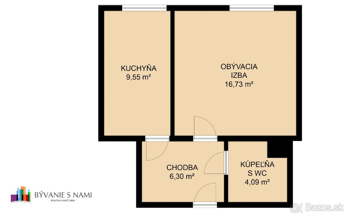 Na prenájom | 1 izbový byt - Trenčianska | Nivy - 14