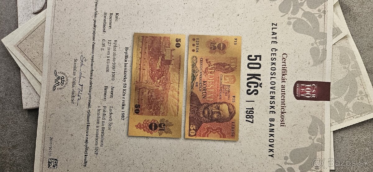 Zlate bankovy a minca - 14