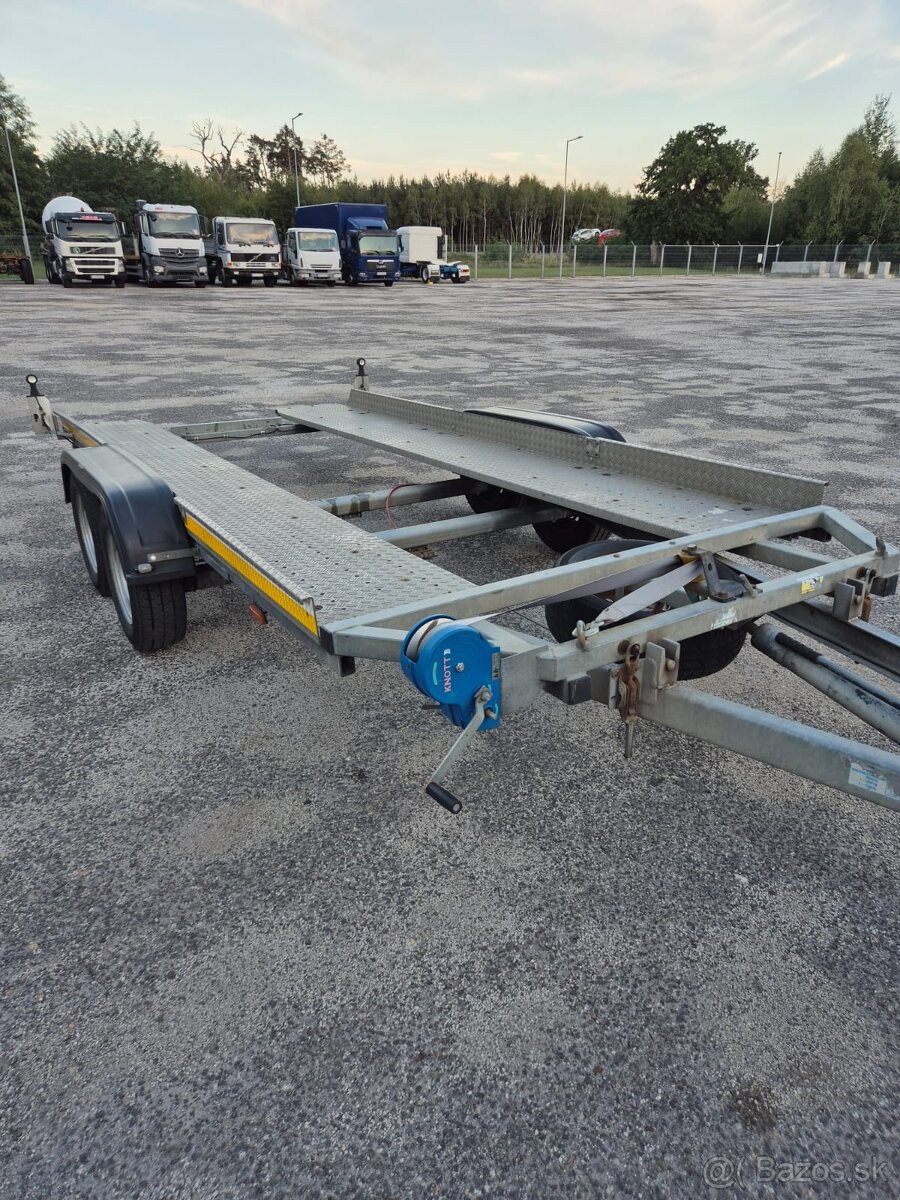AKB prívesný vozík, preprava AUT, podvalník 2x ossý - 14