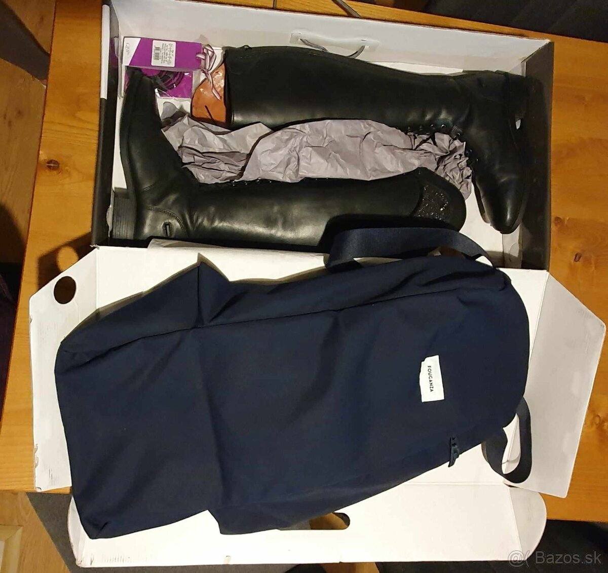 Jazdecké čižmy Hailey koženné + napínak + taška - 14