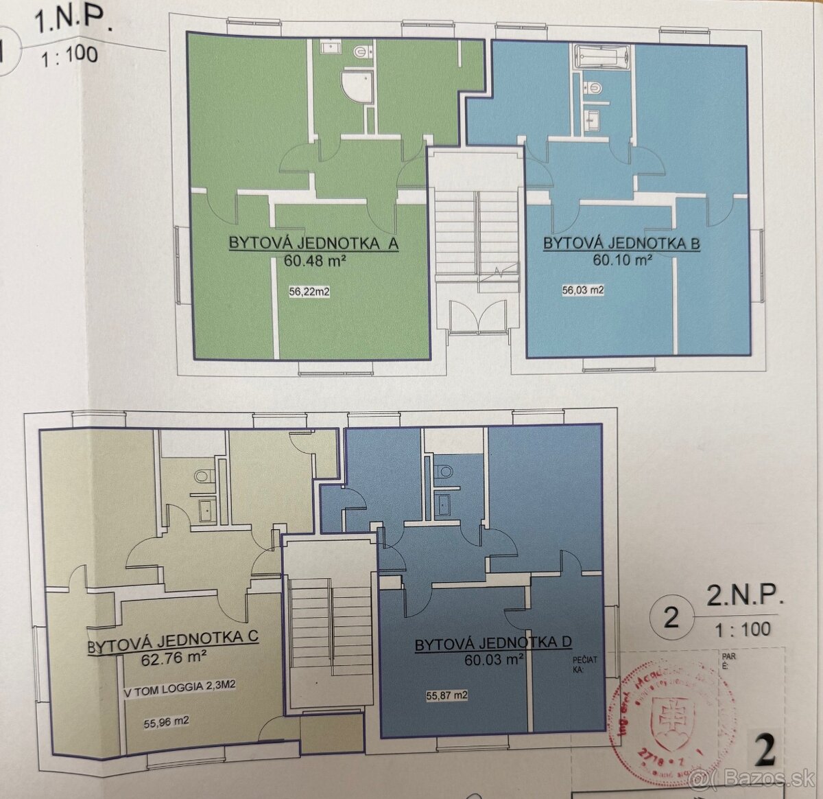Široké - 3 izbové byty na predaj (4 byty) - 14