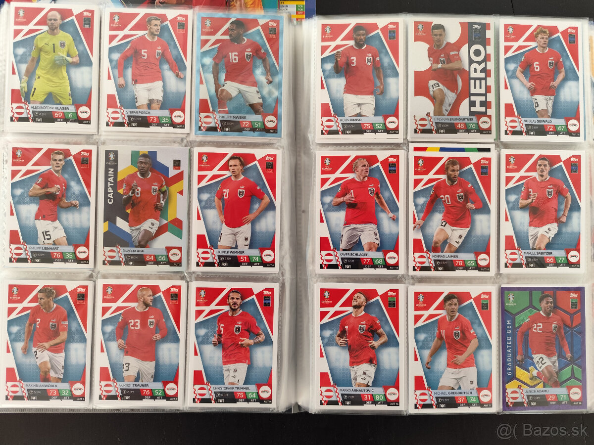 Futbalové kartičky Euro 2024 kartičky Match Attax - krajiny - 14