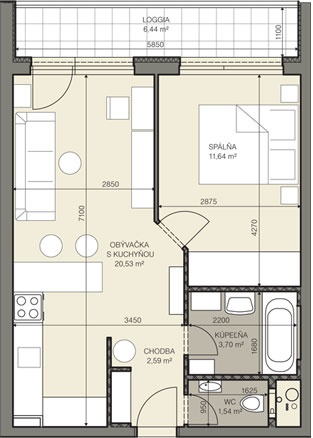 Prenájom 2-izb.bytu - 14
