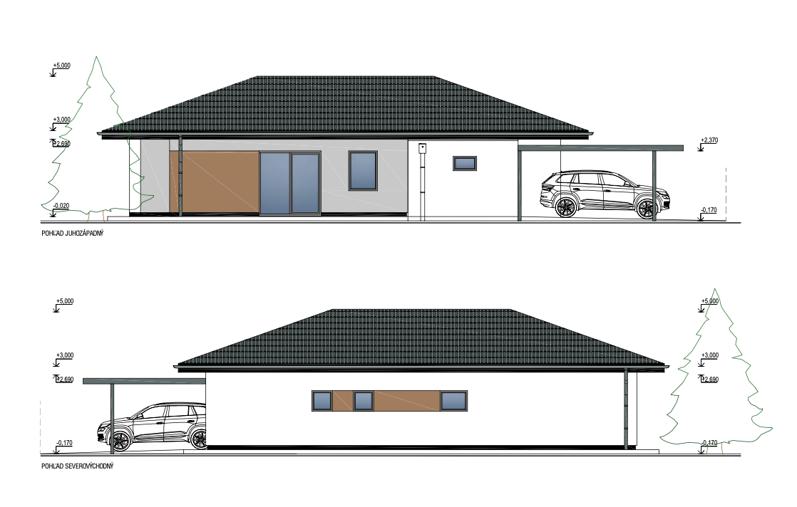 Novostavba Slovany, okres Martin, rodinný dom - bungalov - 14