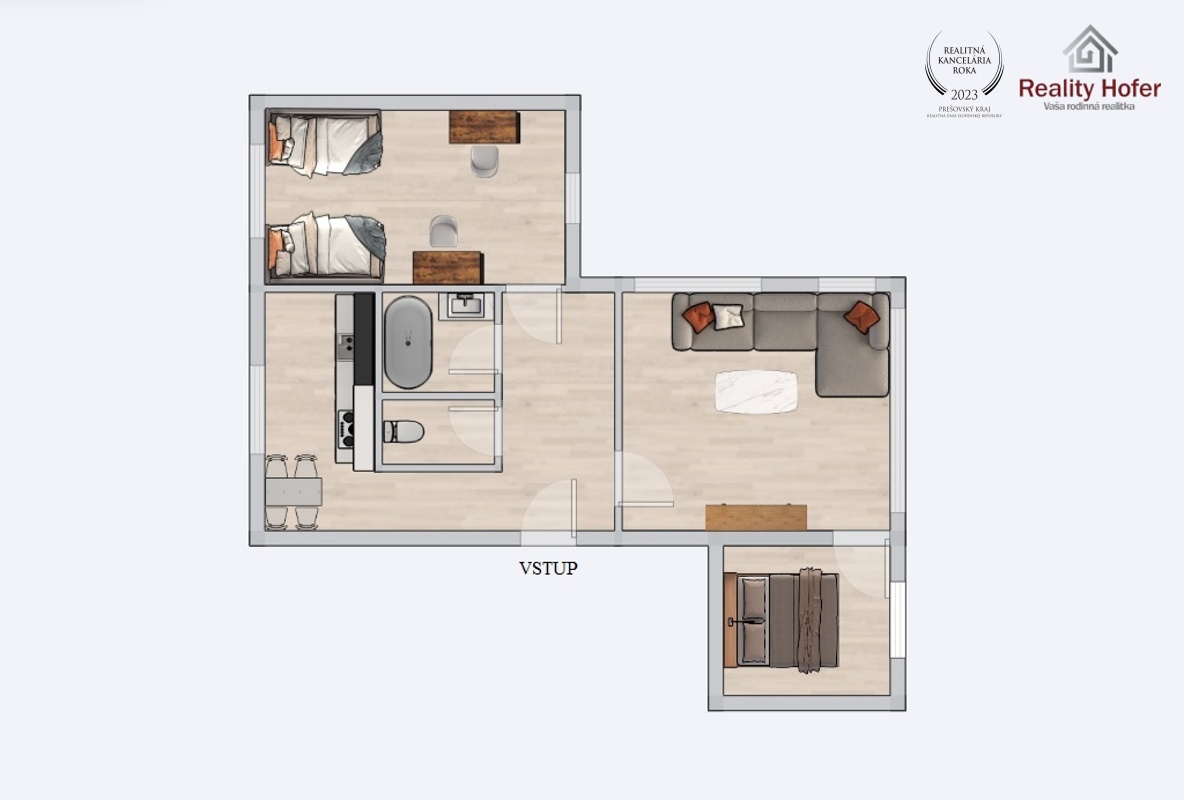 Kompl. zrek. 2,5 izbový byt, 65m2, Šrobárova ul., Prešov - 14