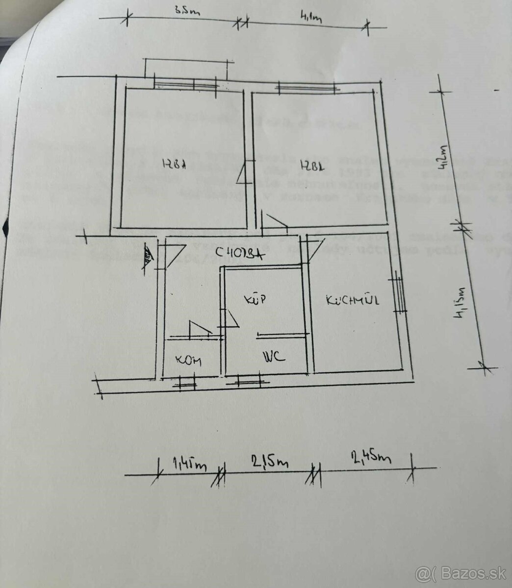 Na predaj 2-izbový tehlový byt s balkónom v Myjave. - 14