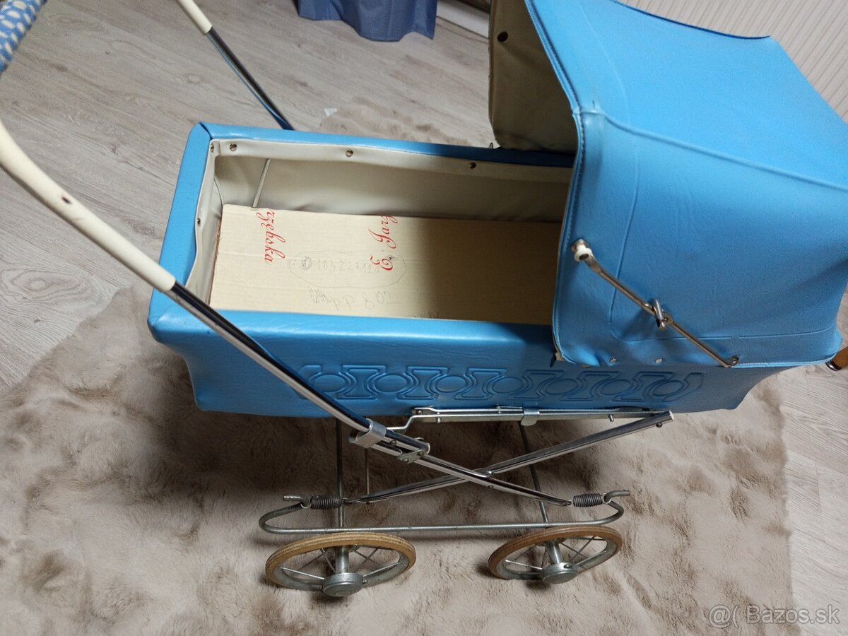 Detský retro kočík kočiar pre bábiky - 14