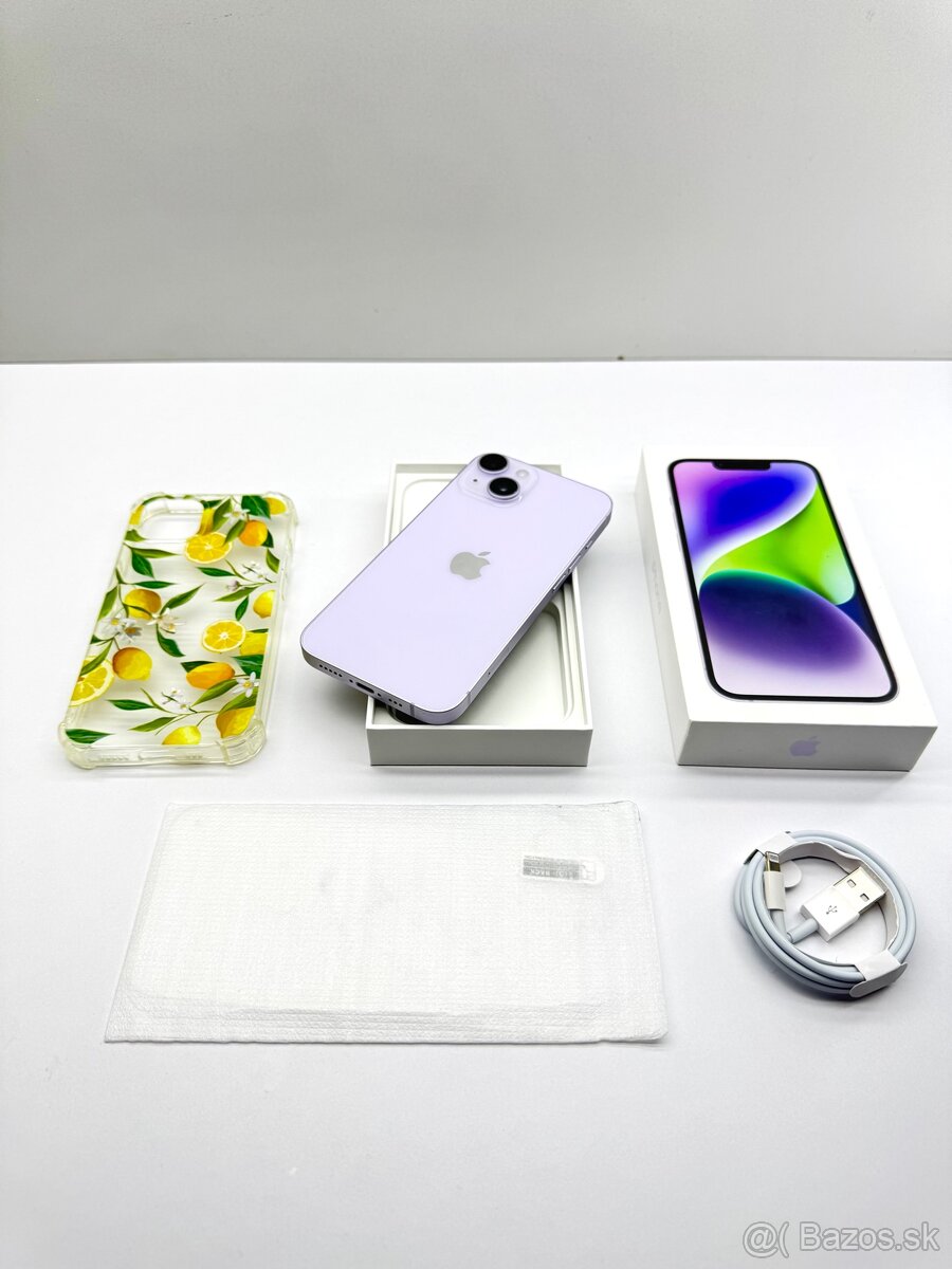 iPhone 14 128GB PURPLE TOP STAV ORIGINÁL - 14