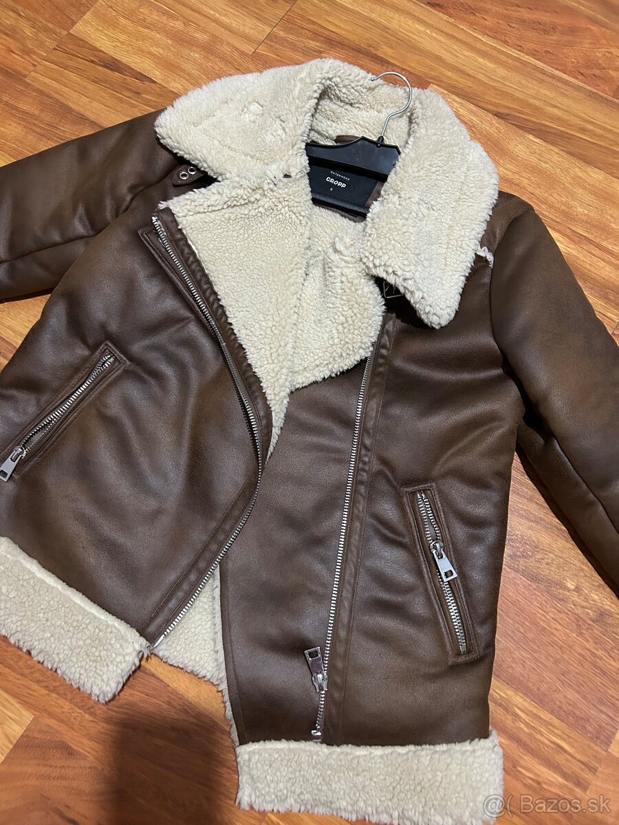 Kozuch zateplená kožená bunda - 14