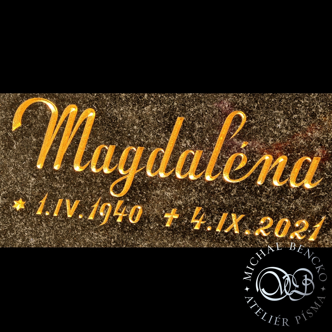 DÁTUMY ÚMRTIA SEKANIE PÍSMA ZLATENIE priamo na cintoríne - 14