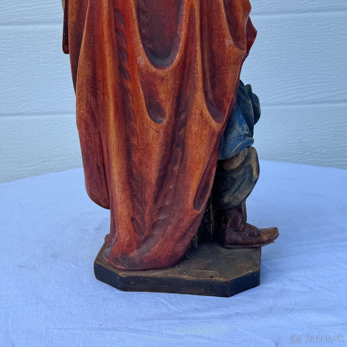 Dřevěná malovaná socha svatý Florián - 14