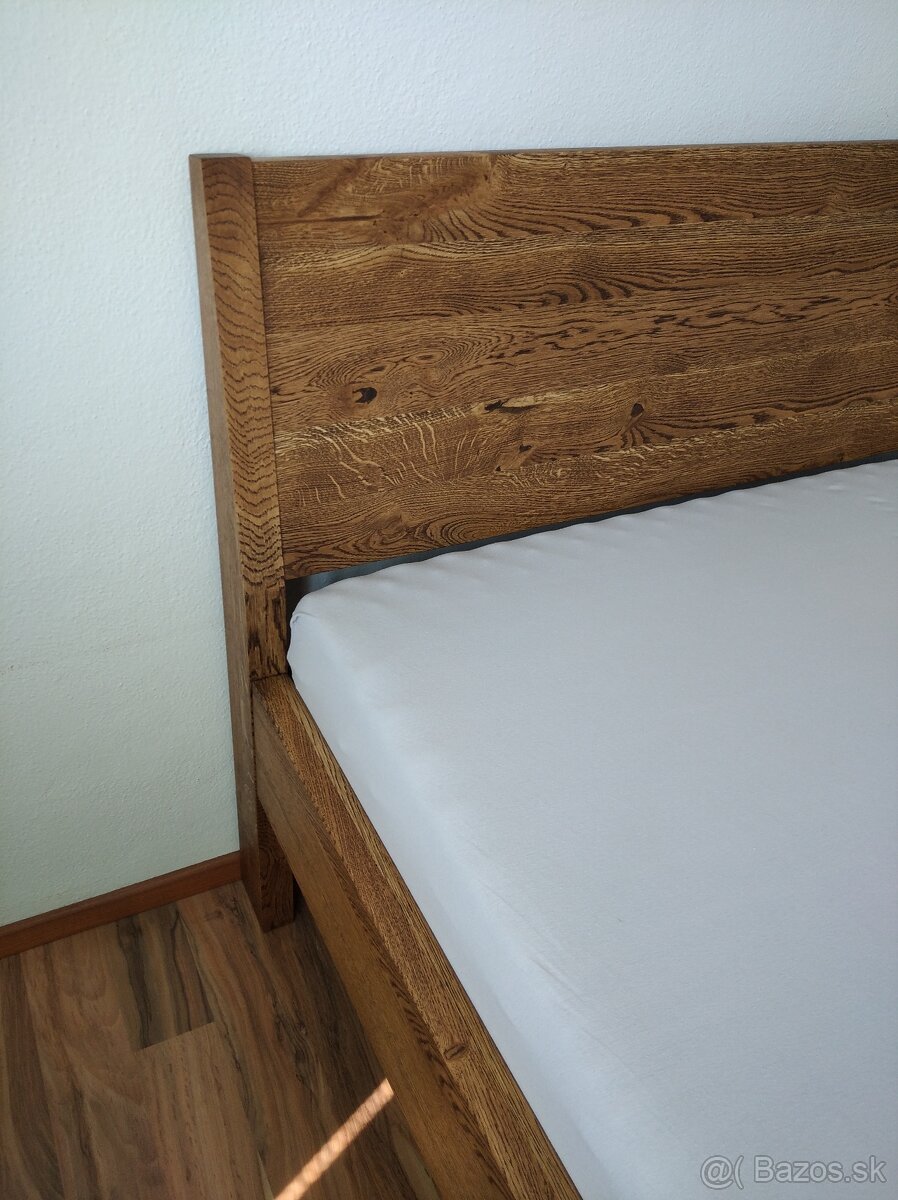 Dubová manželská posteľ Hugo + rošt zdarma, cena od 750€ - 14
