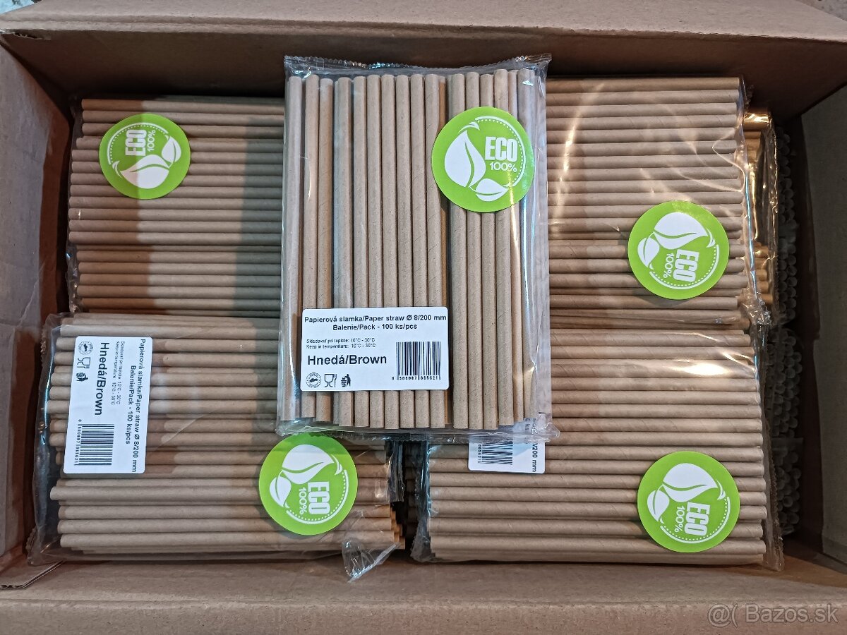 PAPIEROVÉ POHÁRE A SLAMKY RÔZNE DRUHY - 14