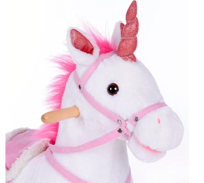 Detský hojdací jednorožec sloník koník so zvukom a baterkami - 14