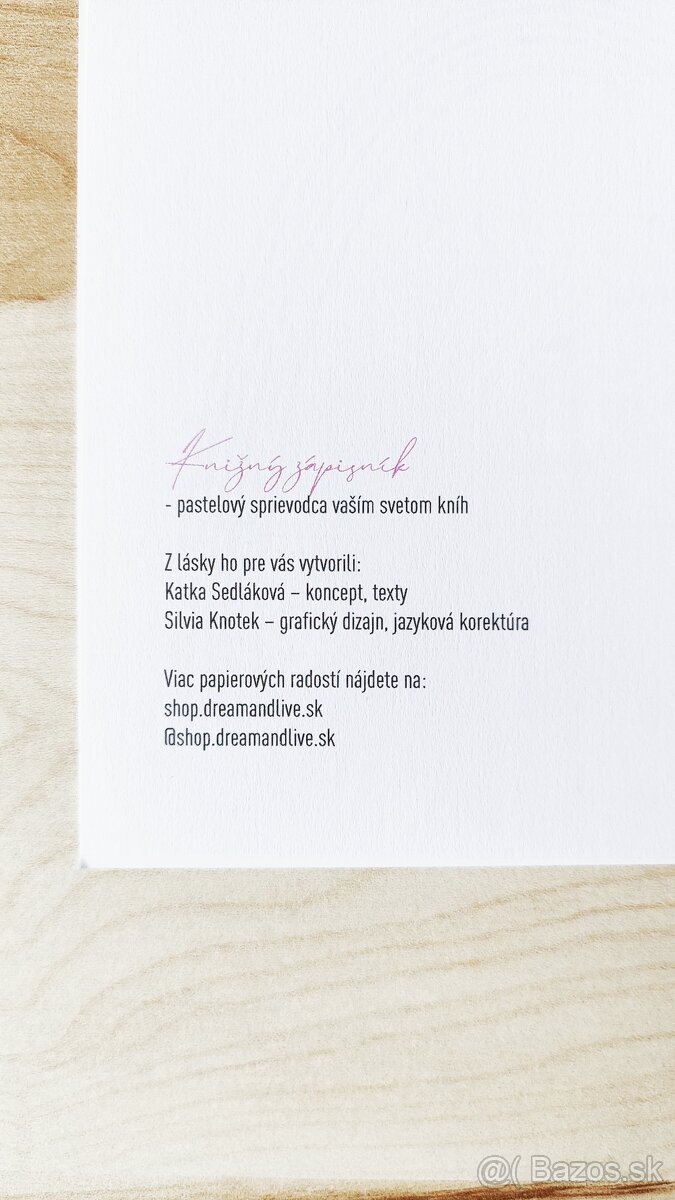Nový Knižný diár zápisník pre knihomoľov 180 str. Dream&live - 14