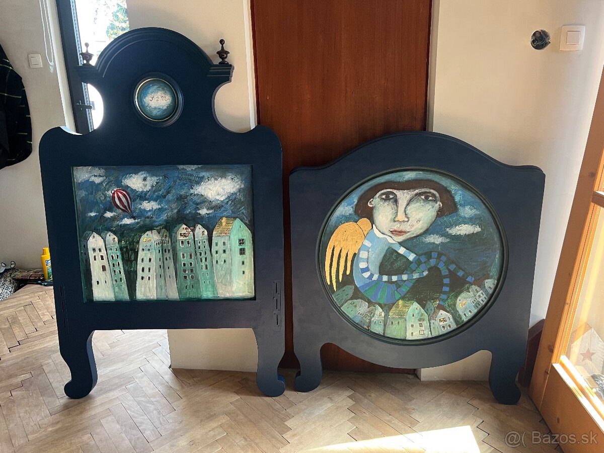 Neobaroko stará posteľ 90x200cm - 14