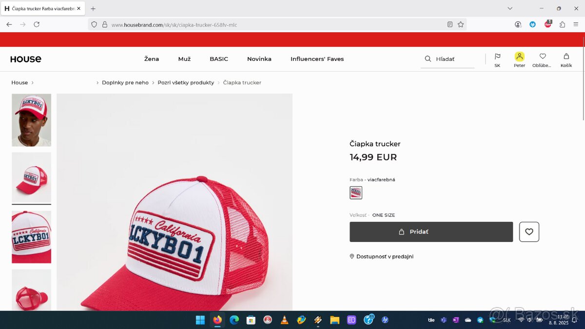 Reebok Jogger Lite, Ľadvinka Reebok, Šiltovka, Klobúk - 14