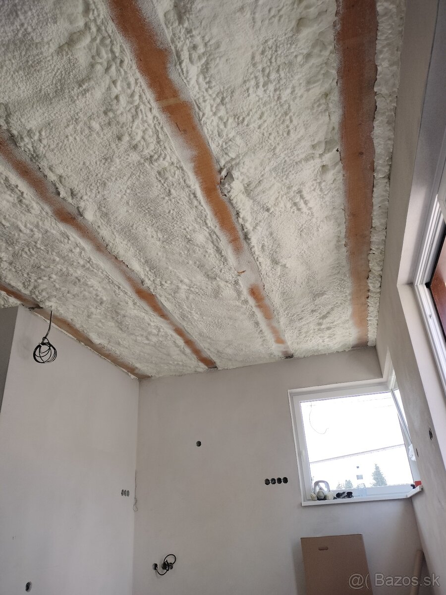 Striekaná izolácia, Zateplenie pur penou - 14