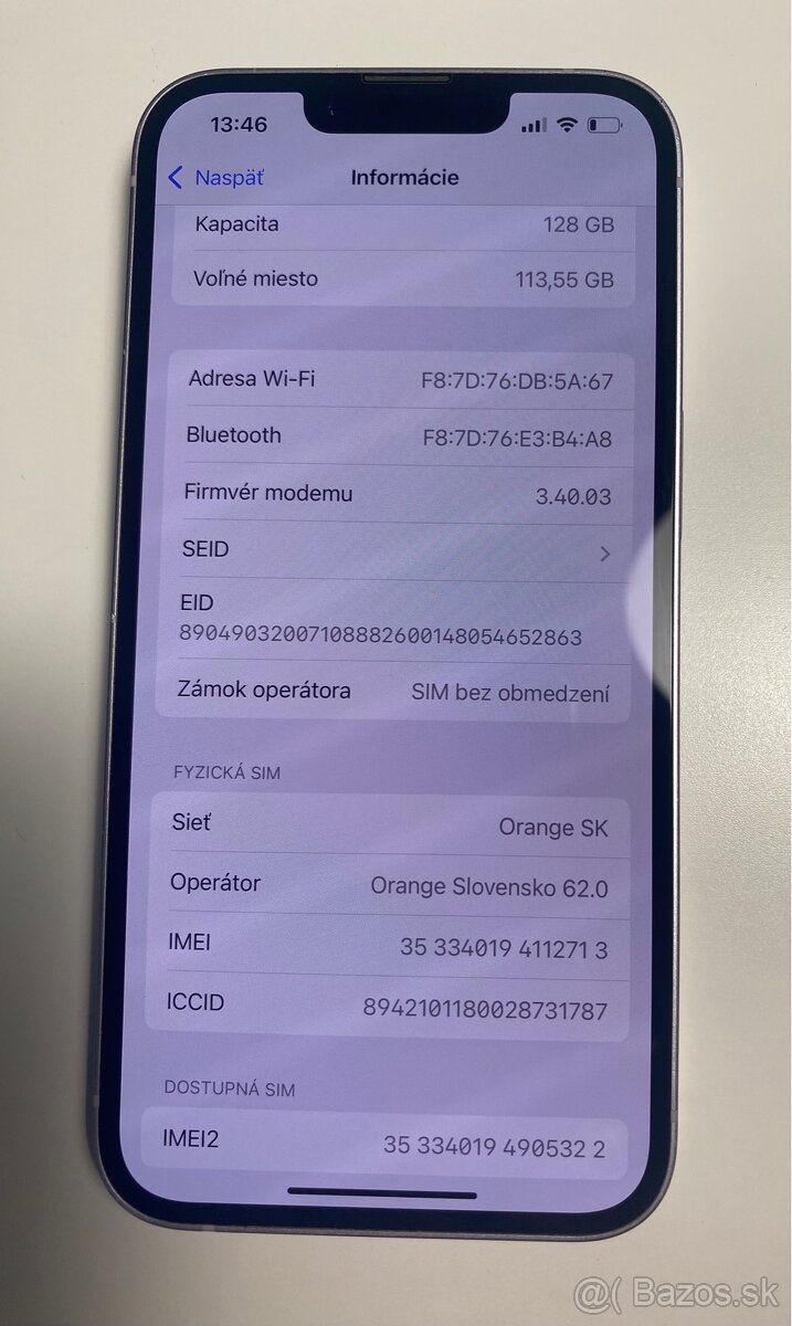 iPhone 14, batéria 80% - 14