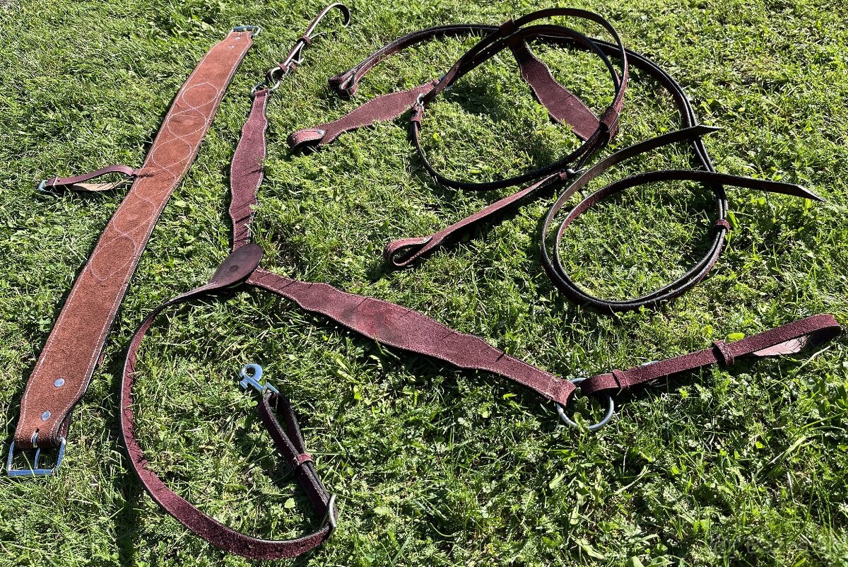 Westernový set hnědo/vínový - 14