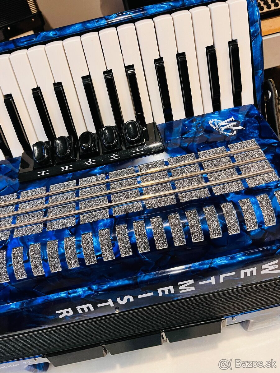 Predám akordeón Weltmeister Achat 72 basový, najnovší model - 14