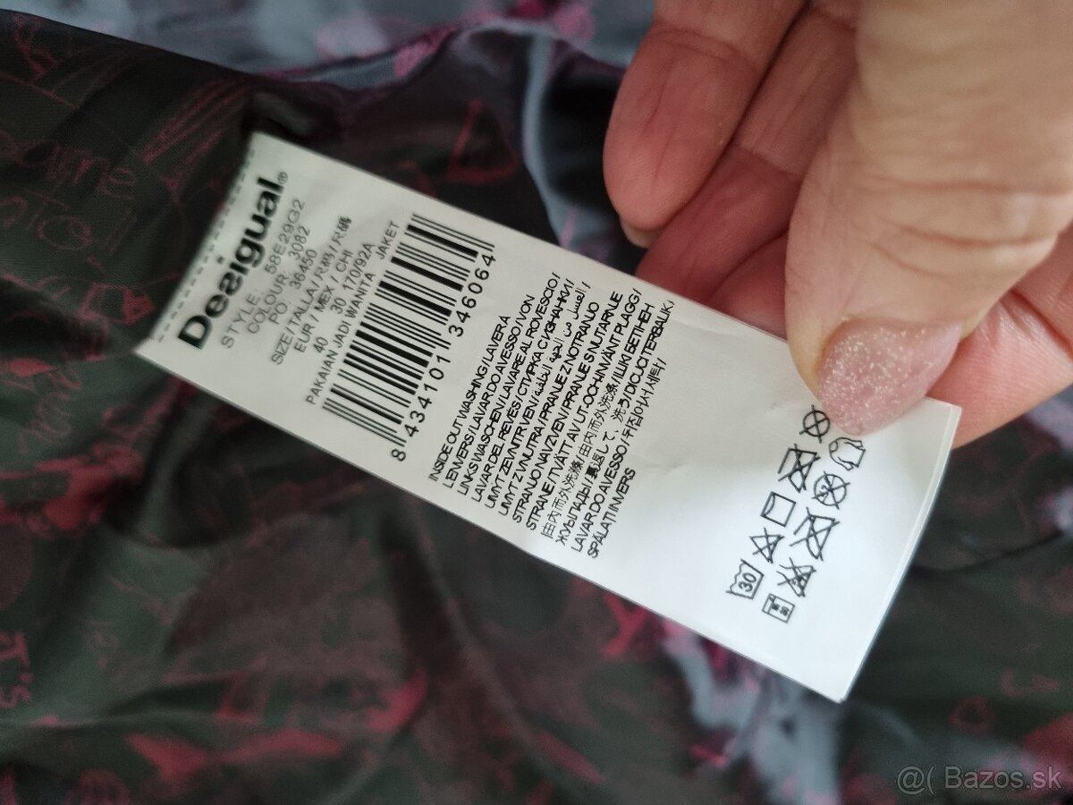 nová bordovo-čierna bunda Desigual veľ. 38 - 14